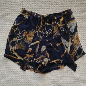 Navy and Gold Women's Dress Shorts